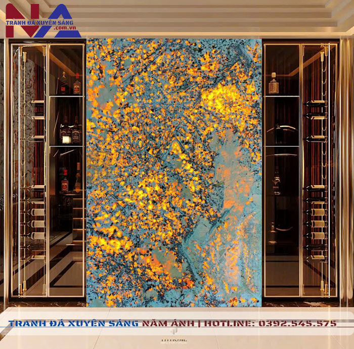 Tranh đá xuyên sáng hoa đào, hoa mai NA-TC21A | dáng đứng