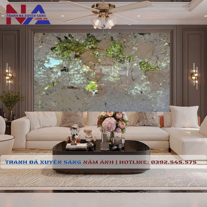 Tranh đ&aacute; v&aacute;ch Tivi bằng đ&aacute; xuy&ecirc;n s&aacute;ng đẹp nhất hiện nay