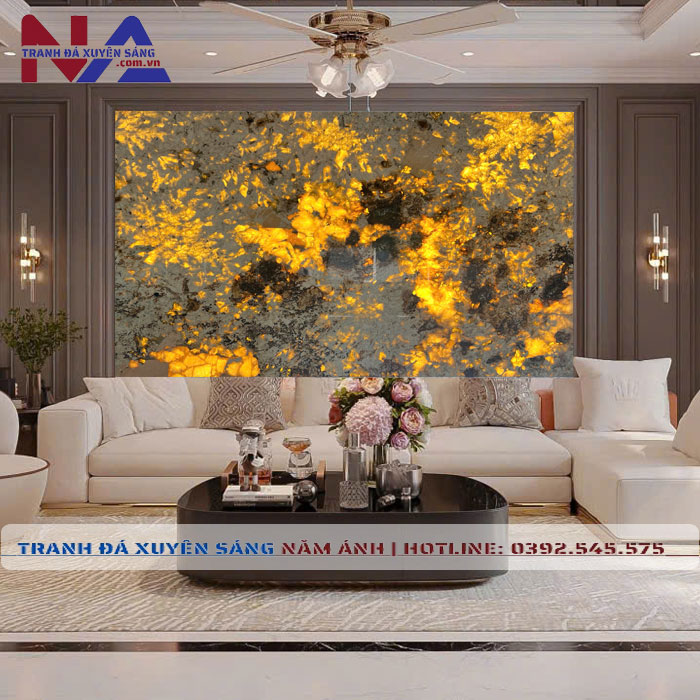 Tranh đ&aacute; v&aacute;ch Tivi bằng đ&aacute; xuy&ecirc;n s&aacute;ng đẹp nhất hiện nay