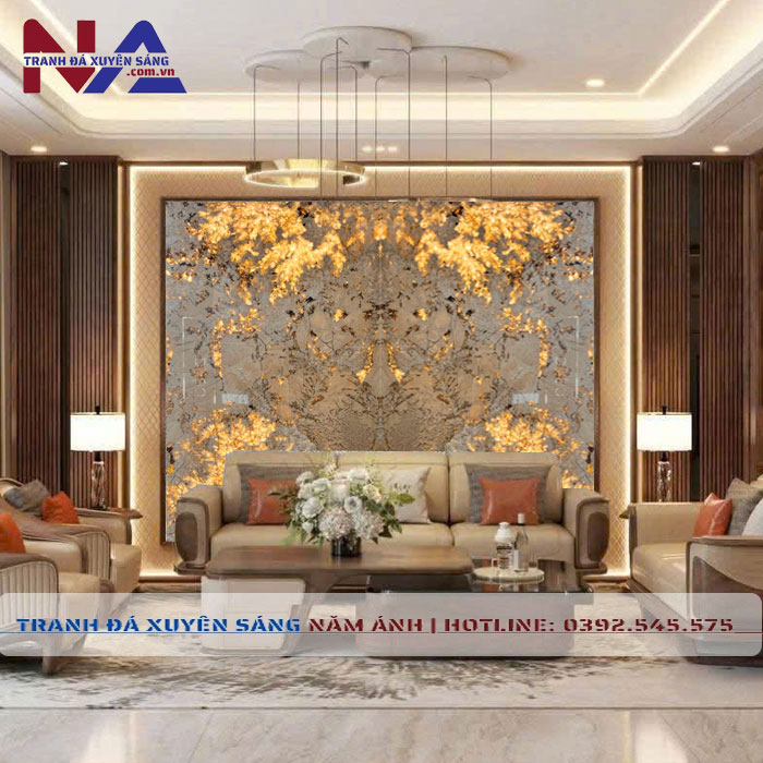 Tranh đá đối xứng xuyên sáng DX-TC23