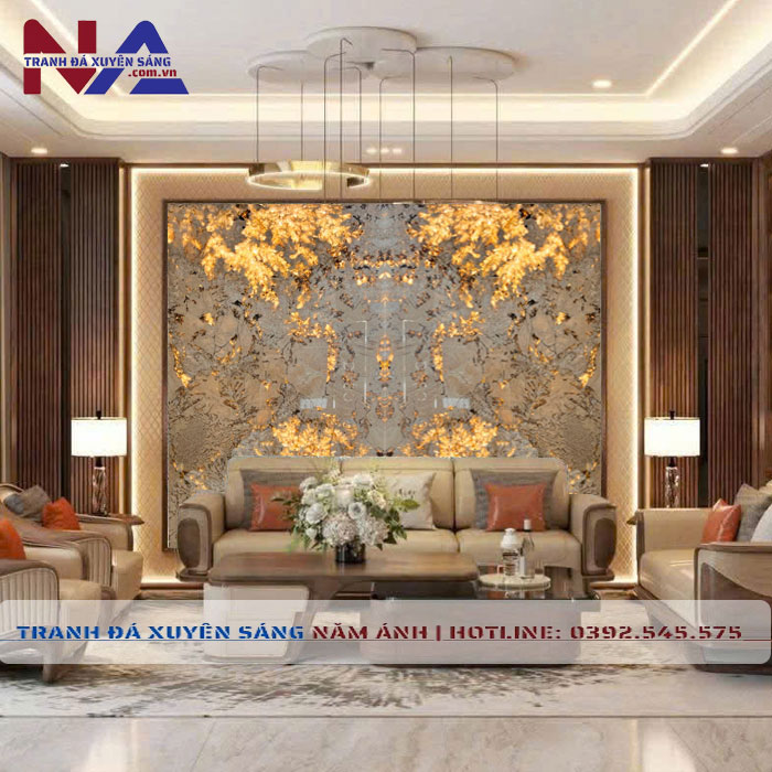 Tranh đá đối xứng xuyên sáng DX-TC23
