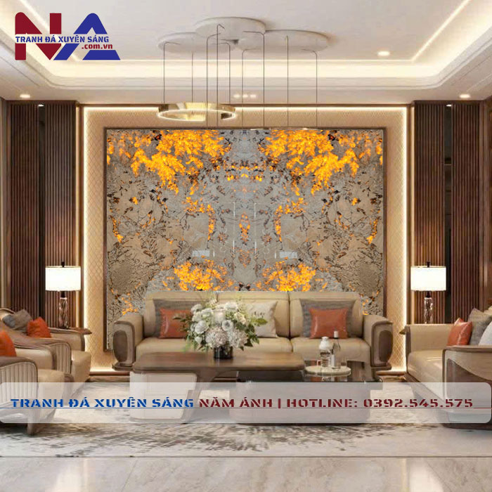 Tranh đá đối xứng xuyên sáng DX-TC23