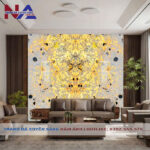 Tranh đá đối xứng vách sau Sofa DX-TC24