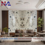 Tranh đá đối xứng vách sau Sofa DX-TC24