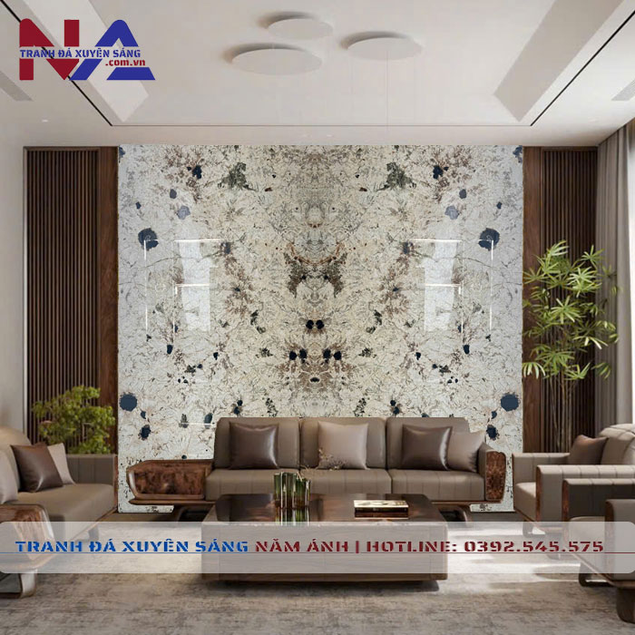 Tranh đá đối xứng vách sau Sofa DX-TC24