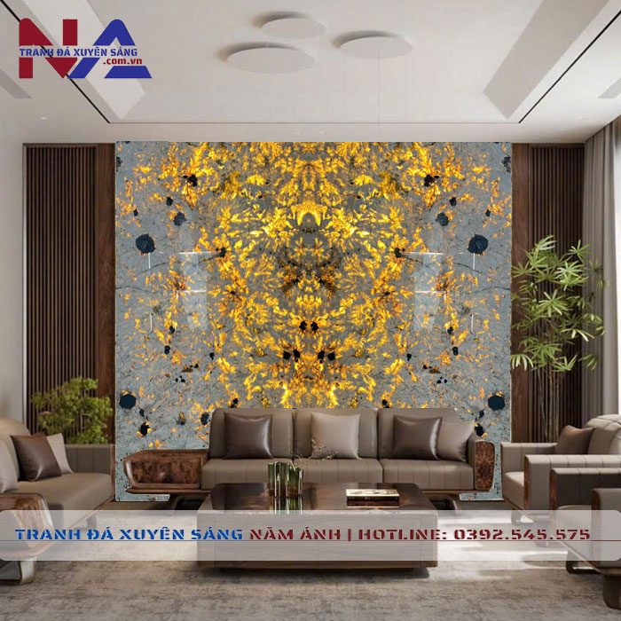 Tranh đá đối xứng vách sau Sofa DX-TC24