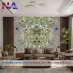 Tranh đá đối xứng vách sau Sofa DX-TC24