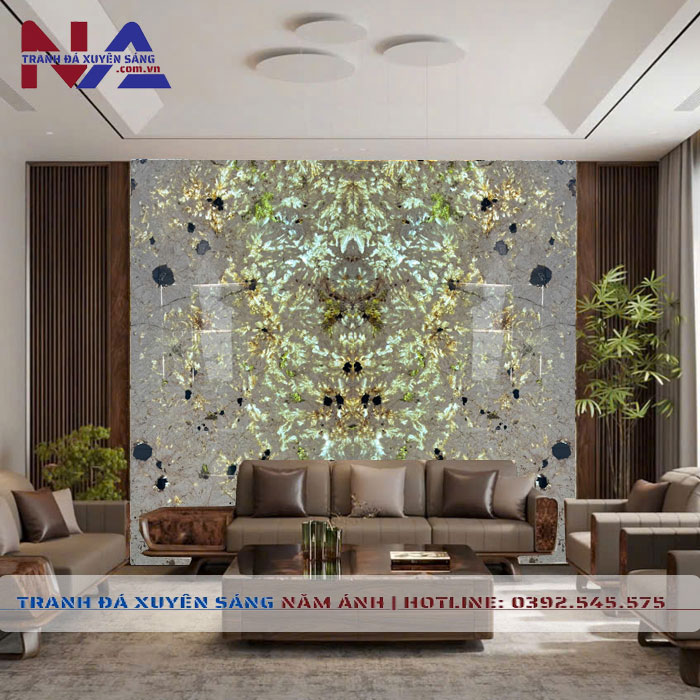 Tranh đá đối xứng vách sau Sofa DX-TC24