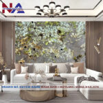 Tranh đá vách sofa xuyên sáng NA-TC26 | Dáng ngang