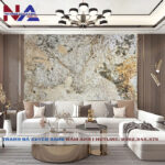 Tranh đá vách sofa xuyên sáng NA-TC27 | Dáng ngang