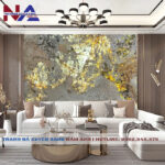 Tranh đá vách sofa xuyên sáng NA-TC27 | Dáng ngang