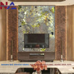 Tranh đá vách tivi xuyên sáng NA-TC25 | Dáng đứng