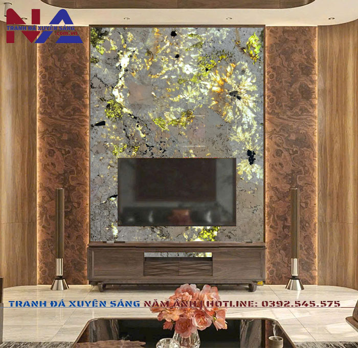 Tranh đá vách tivi xuyên sáng NA-TC25 | Dáng đứng