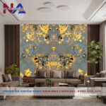 Tranh đá đối xứng vách sau Sofa DX-TC25