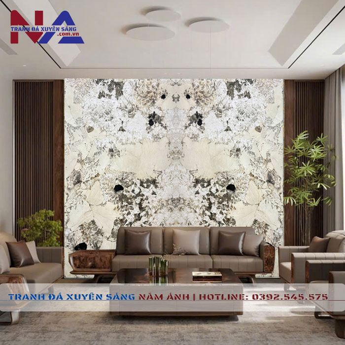 Tranh đá đối xứng vách sau Sofa DX-TC25