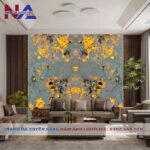 Tranh đá đối xứng vách sau Sofa DX-TC25
