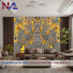 Tranh đá đối xứng vách sau Sofa DX-TC26