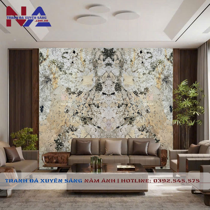 Tranh đá đối xứng vách sau Sofa DX-TC26