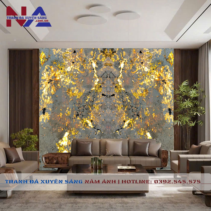 Tranh đá đối xứng vách sau Sofa DX-TC26