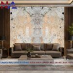 Tranh đá đối xứng vách sau Sofa DX-TC28
