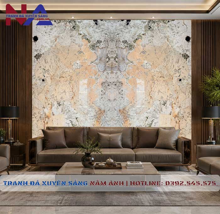 Tranh đá đối xứng vách sau Sofa DX-TC28
