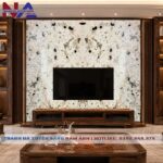 Tranh đá đối xứng vách Tivi DX-TC33