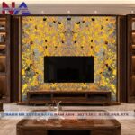 Tranh đá đối xứng vách Tivi DX-TC33