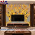 Tranh đá đối xứng vách Tivi DX-TC34